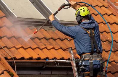 Démoussage et hydrofuge de toiture à Frénaye